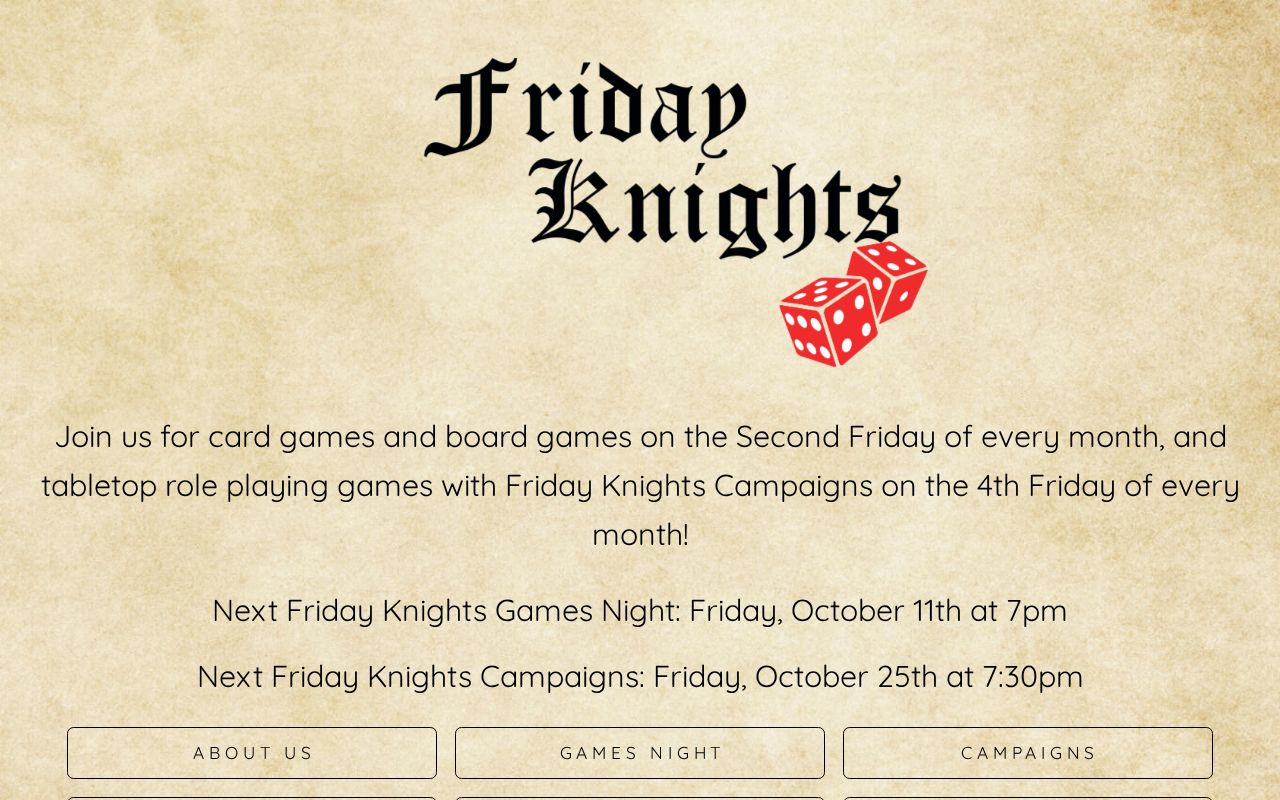 Friday Knights Camden